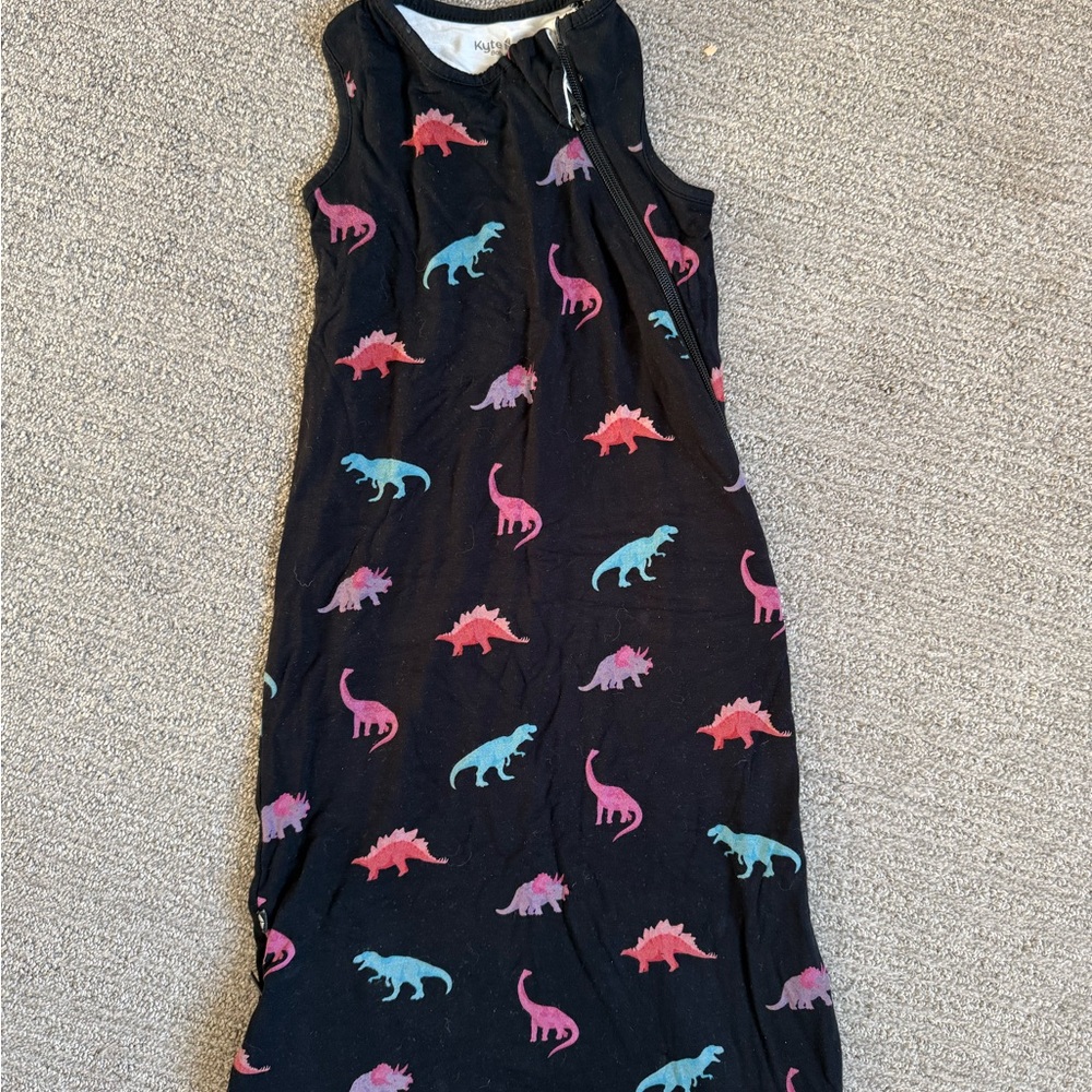 Kyte BABY Dinosaur sleepsack - Black with Pink and Blue Dinosaurs